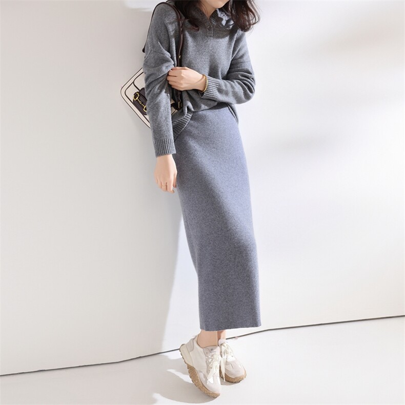 2025年秋季时尚百搭通勤简约休闲羊绒半身裙，女装半身裙，鹏源羊绒