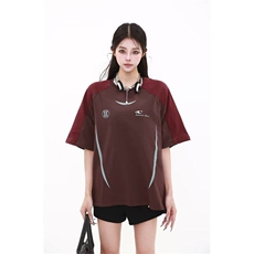 美式高街T恤男女短袖韩版潮流拼色街头2025夏季ins体恤ST621-P43，男装T恤，星座412-2