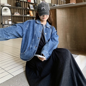 时尚休闲牛仔外套女短款夹克春秋百搭显瘦宽松上衣图片