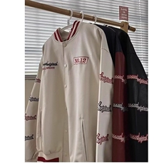 美式拼色撞色夹克外套小众设计感宽松痞帅机车皮衣棒球服JKK02P75，男装夹克，电商D256-2(原A064-2)