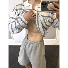 V领条纹POLO衫针织长袖ZC0136-特批45，男装Polo衫，星座313A(原308A-2)