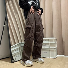 工装裤男日系高街痞帅冲锋裤子多口袋降落伞休闲长裤K275-P38，男装休闲裤，星座1001-1