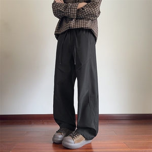 2025潮流港风秋季新款休闲裤男大码阔腿裤25XK67000特批P35图片