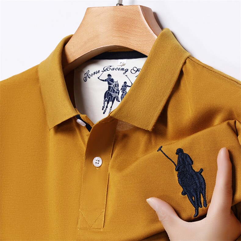 短袖polo衫男纯棉翻领t恤刺绣宽松休闲中青年带领体恤潮流,男装Polo衫,电商B212（原钱塘6029）