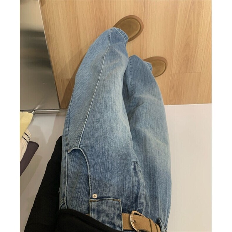 美式高街弯刀牛仔裤男女潮牌个性宽松休闲裤N3016-P53,男装休闲裤,电商D202-1