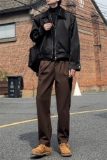秋冬加厚毛呢小西裤男士休闲裤商务修身直筒长裤子8250/P55/控88，男装西裤，星座1412-2
