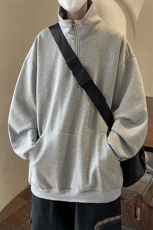 360克重磅冲锋衣内胆半拉链翻领POLO衫高领卫衣男WY77077P65控88，男装卫衣，星座227-7