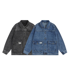 25春季男士工装潮流复古水洗牛仔夹克外套上衣N301/P98138，男装工装外套，星座202-1