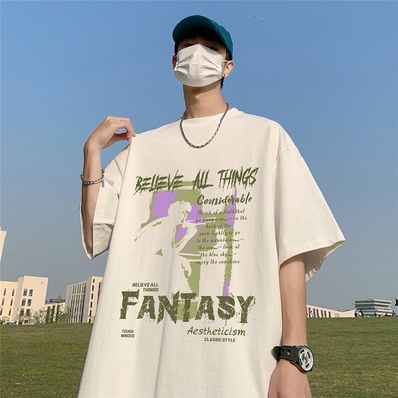 草地夏季宽松短袖T恤男潮T61105P25控38,男装T恤,电商A268A
