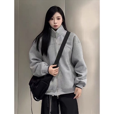 抖音得物品质26春装美式高街重磅结构纹理立领卫衣夹克外套XS105，男装夹克，电商A486-1