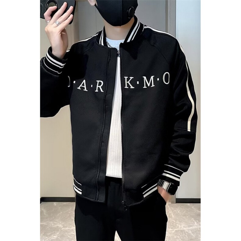 网图现货秋季设计感欧版立领夹克男潮流时尚拼色外套R793-P65,男装夹克,星座1005-4