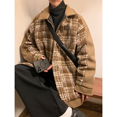 痞帅棉衣毛呢外套加厚夹克棉袄港风棉服日系1016-1W87P128K158，男装夹克，星座1016-1（原电商B408-1）