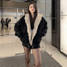 A462-P128美式座山雕毛领加绒加厚棉服夹克冬季cleanfit工装外套，男装夹克，星座911