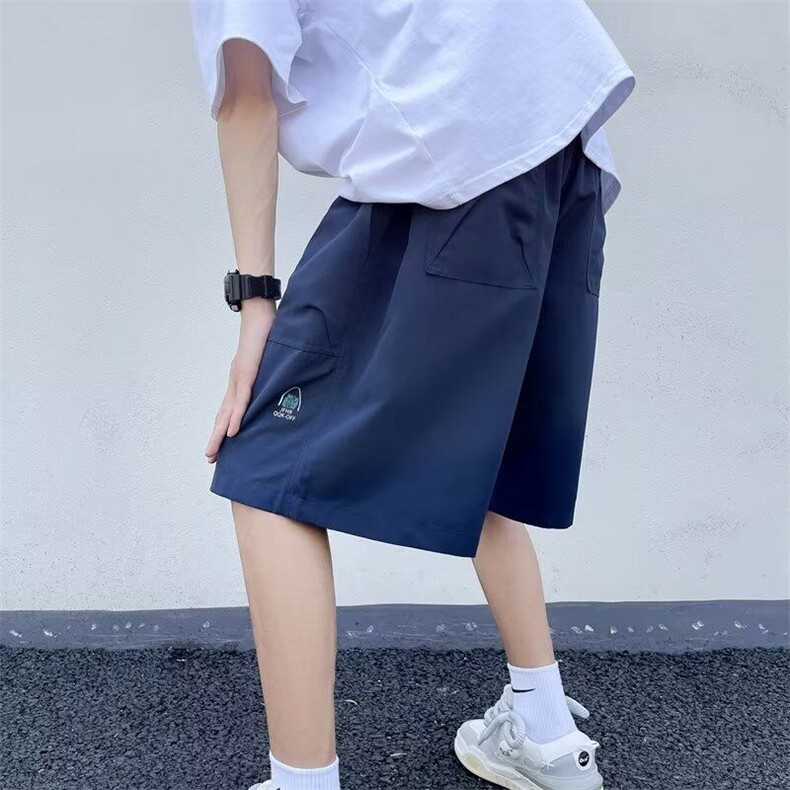 夏工装短裤男ins潮牌运动宽松中裤帅气速干休闲五分裤KK185-P35,男装牛仔裤,星座911-3