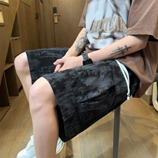 工装裤夏季新款迷彩立体袋五分短裤宽松大码休闲裤CK35*P30控58，男装牛仔裤，星座511-1