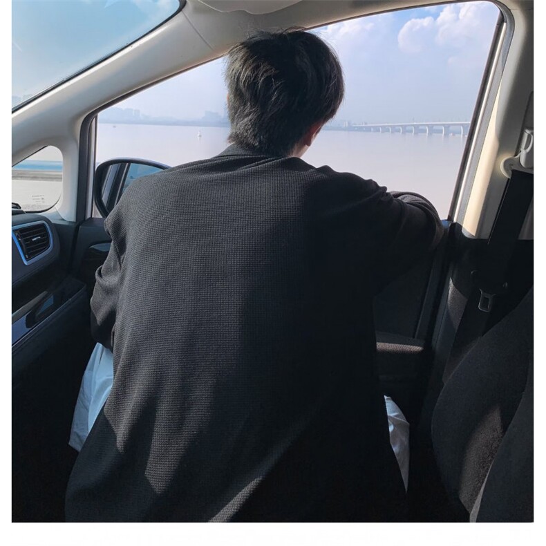 慵懒流行日系潮流简约时尚原宿百搭气质文艺假两件POLO新款ins,男装Polo衫,星座506A