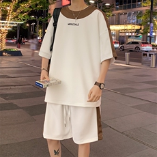 直播品质！2024夏季新款男士珠地短袖套装百搭一套TZP002P70，男装T恤，电商B220
