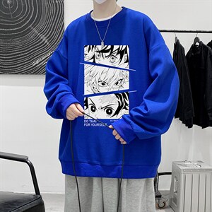 华夫格卫衣圆领卫衣男大码长袖t恤男外套 HW76176-P30加绒款-P40图片