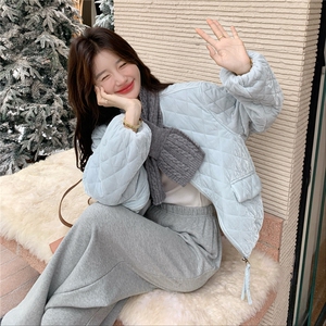 新标90绒 羽绒服女短款高级感丝绒保暖外套2C227/3325/P265K338图片