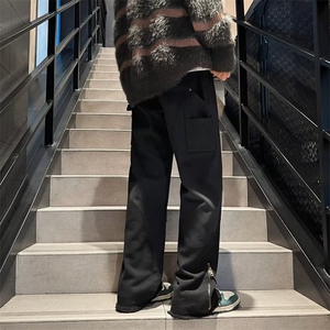 美式复古牛仔裤男女高街vibe风设计感宽松直筒休闲裤NK1232-P45图片