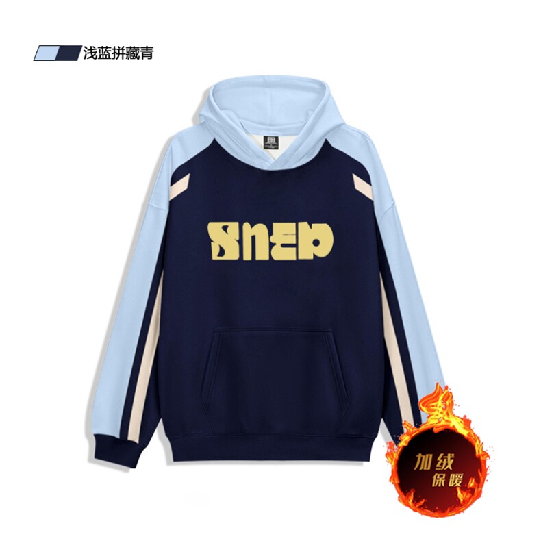 抖音得物供货提供视频秋冬重磅美式宽松接拼连帽卫衣3213,男装卫衣,电商A486