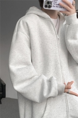 3XL-S基础百搭拉链开衫卫衣男休闲外套小心机WY45-P58400g，女装短外套，电商D206-1