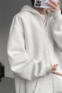 3XL-S 基础百搭拉链开衫卫衣男休闲外套小心机 WY45-P58 400g图片