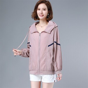 防晒衣女夏季韩版休闲白色减龄夹克防晒衣蝙蝠衫棒球服薄外套女，女装防晒衣，曼沙奕珂