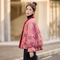 《欧货bao款现货》新中式100仁丝高档提花面料90羽绒服真水貂毛，女装羽绒服，众宇琦