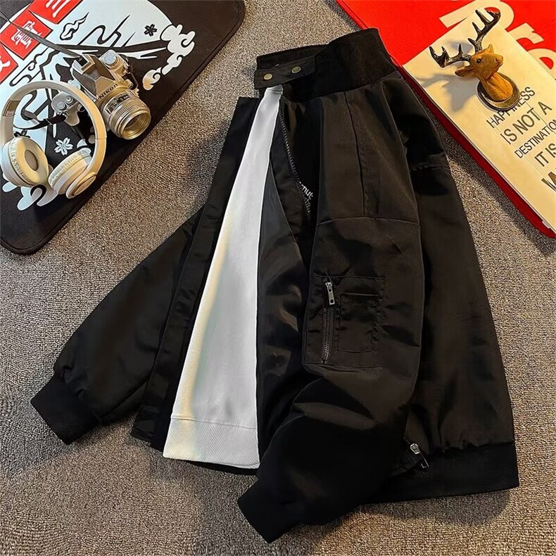 冬季工装外套女日系复古宽松休闲夹克原宿港风vintage棒球,男装夹克,星座218-1（原230）
