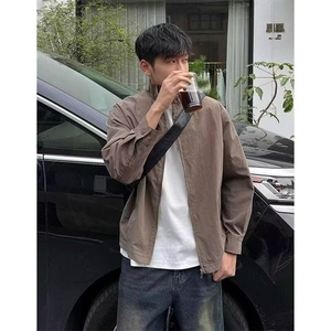 春秋痞帅外套男高街潮牌港风日系原宿风韩版潮流宽松夹克图片