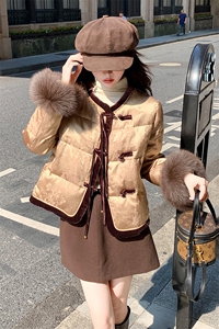 【现货】90绒真狐狸毛新中休闲羽绒服2693-P335-K448图片