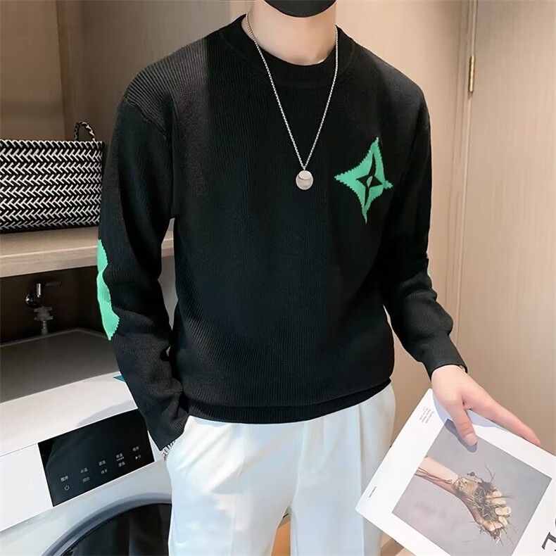 韩版潮流个性针织男春秋修身上衣长袖圆领毛衣青年时尚S573/P50,男装针织衫/毛衣,星座506