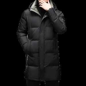 冬季新款鹅绒外套青春流行长款连帽休闲时尚羽绒服NRZ28826-P400，男装羽绒服，电商B212（原钱塘6029）