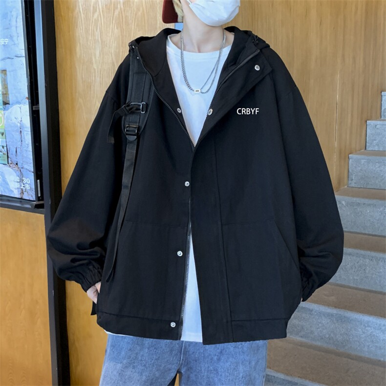 美式oversize外套男春秋季ins潮牌连帽冲锋衣夹克JK058-P60,男装夹克,星座308B-1