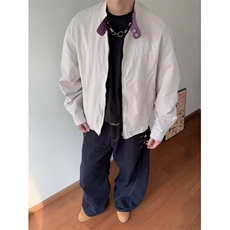 解构拼接格子立领夹克JK0152-P70，男装夹克，星座313A(原308A-2)