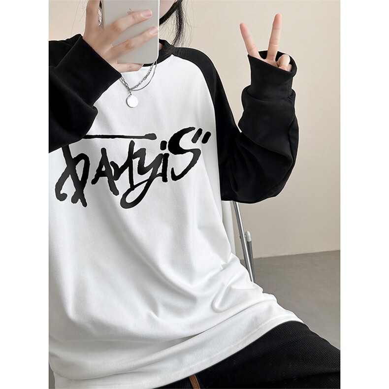 DT5307-TP30 控价48 冬季新款德绒男 女打底衫印花圆领卫衣图片