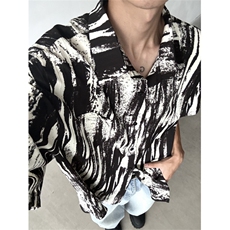 夏季禁欲系薄款凉感冰丝短袖衬衫！XZ1005-1-TTH0040-批40，男装衬衫，星座1005-1