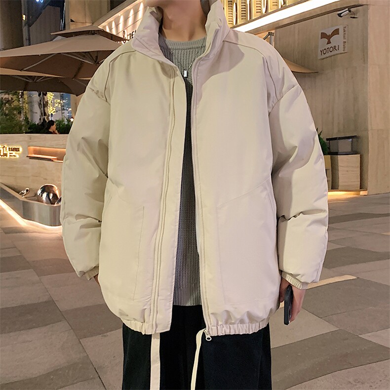 现货冬季美式休闲加厚雪山外套夹克立领纯色三防户外工装棉服,男装夹克,电商A486