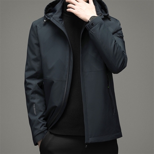 冬季可脱卸帽羽绒服男新款中年男爸爸薄款外套上衣MYYL68003-P220图片