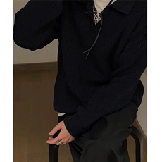 【有货】D651-P50简约潮牌毛衣男宽松高级感打底针织衫翻领长袖，男装针织衫/毛衣，星座603-2