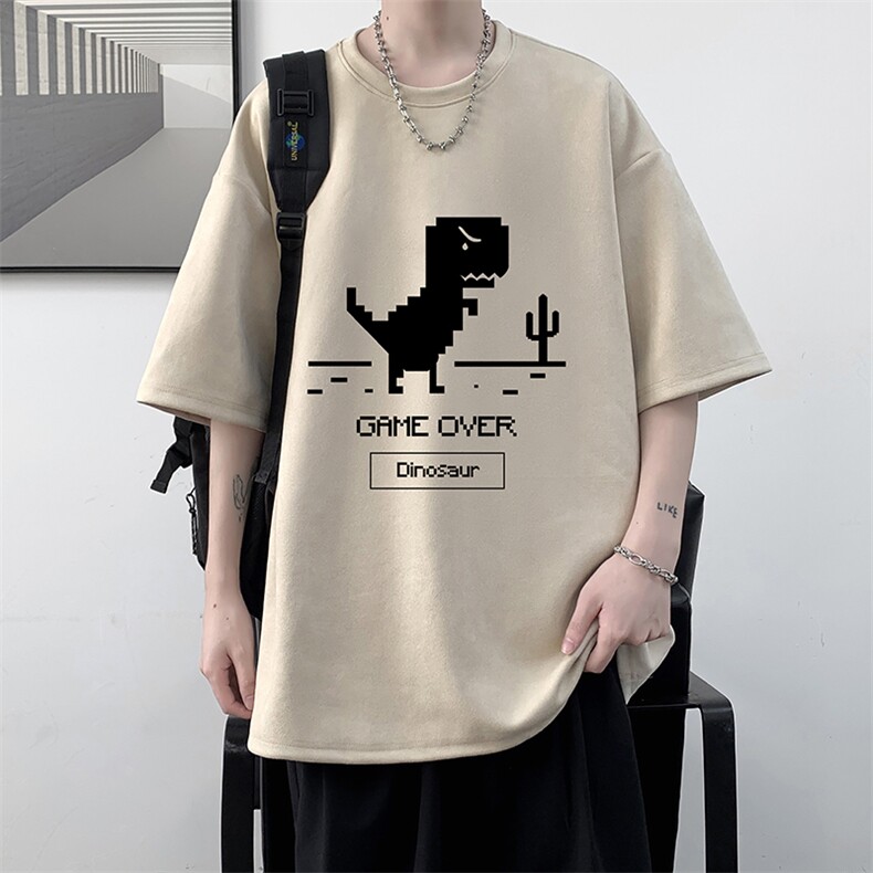 麂皮绒短袖t恤男大码半袖男大皂风JD82315-P25,男装T恤,电商A040