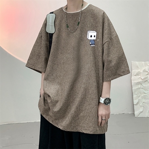 风复古亚麻短袖男棉麻t恤男半袖 ZT71400-P35图片