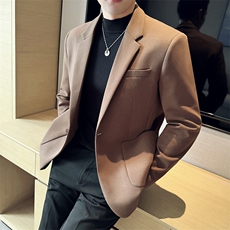 2025春装高级感西装外套男士商务休闲痞帅上衣店主风6636-P175，男装西服套装，电商A413