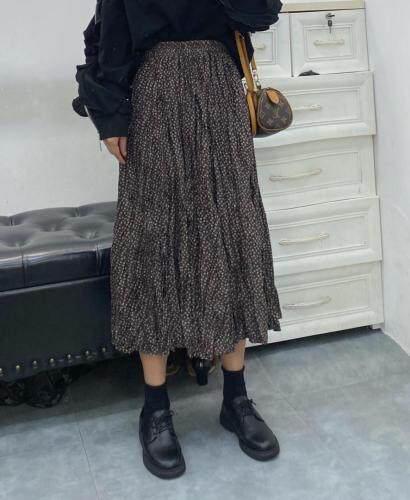 2020小碎花丝绒裙,女装,曼希野