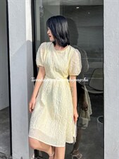 提花重工艺设计连衣裙，女装连衣裙，天使公主