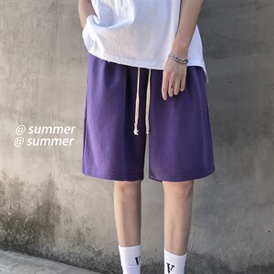 21 夏季新宽松港风潮大码男学生运动条纹卫裤休闲短裤 8003-P25图片