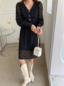 现货，中长款连衣裙图片