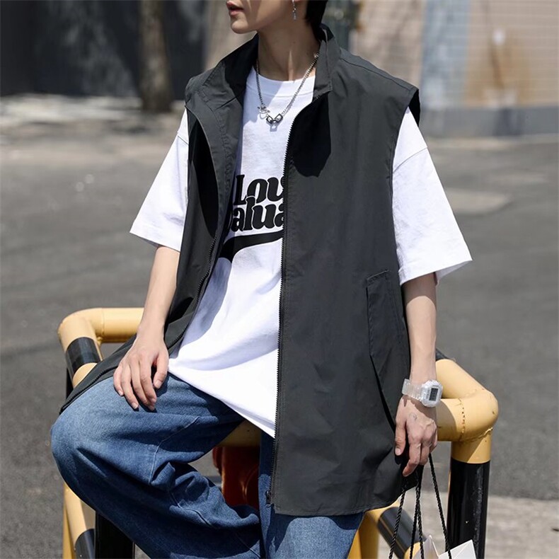 工装背心男女夏嘻哈潮流ins宽松无袖坎肩Y133P35,男装背心/马甲,星座1116-2