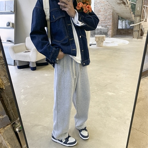 宽松潮牌新款oversize百搭春秋直筒休闲卫裤男 D328-X88-P65图片